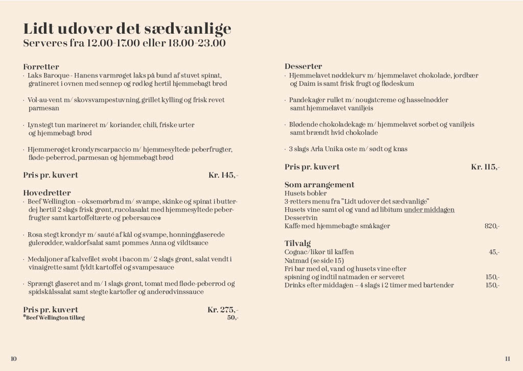 Selskabsmenu 2026-10-11